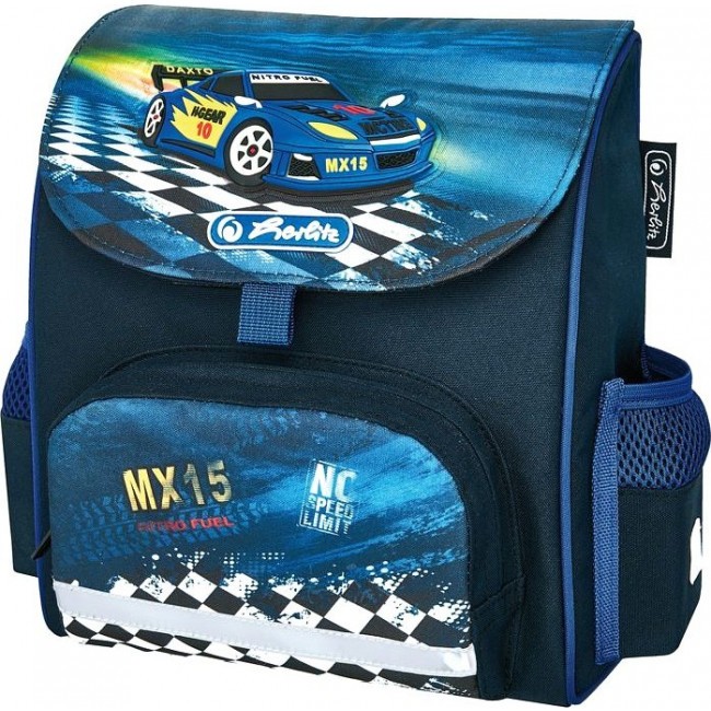 Рюкзак Herlitz Mini softbag Гоночная машина (синий) - фото №2