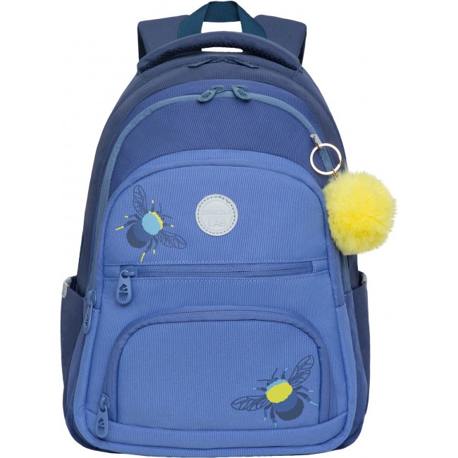 Рюкзак школьный Grizzly RG-262-1 синий-голубой - фото №2