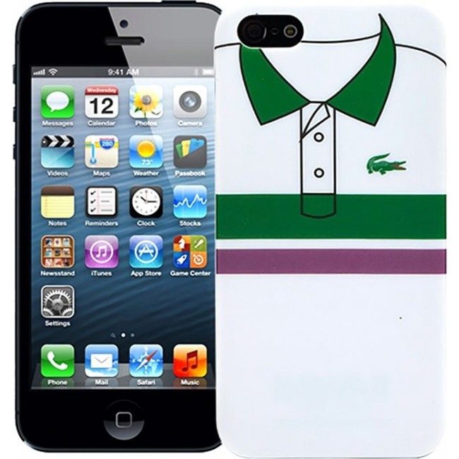 Чехол для iphone Kawaii Factory Чехол для iPhone 5/5s серия "Sports shirt" Green & purple stripes - фото №1