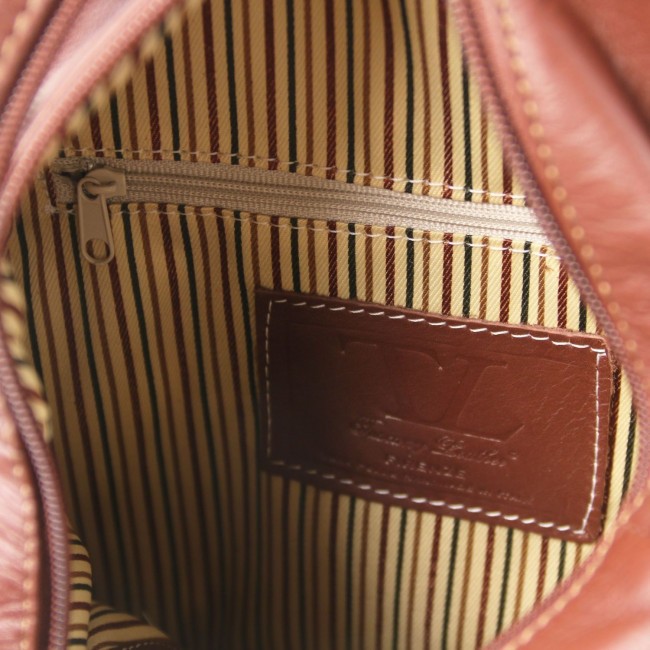 Рюкзак из мягкой кожи Tuscany Leather Shanghai TL140963 Черный - фото №5