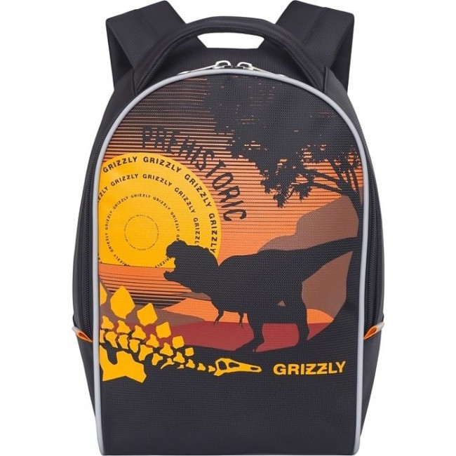Рюкзак Grizzly RS-734-6 Динозавр (черный) - фото №1