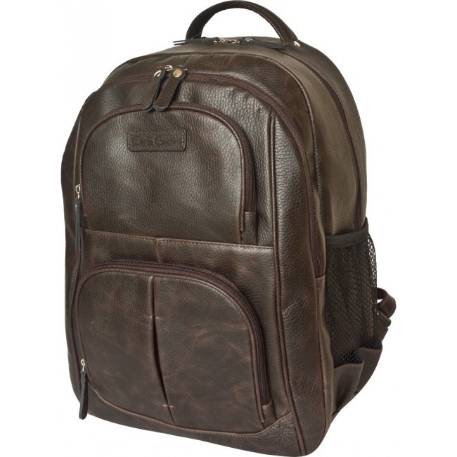 Кожаный рюкзак Carlo Gattini Rivarolo 3071-04 Темно-коричневый Brown - фото №1