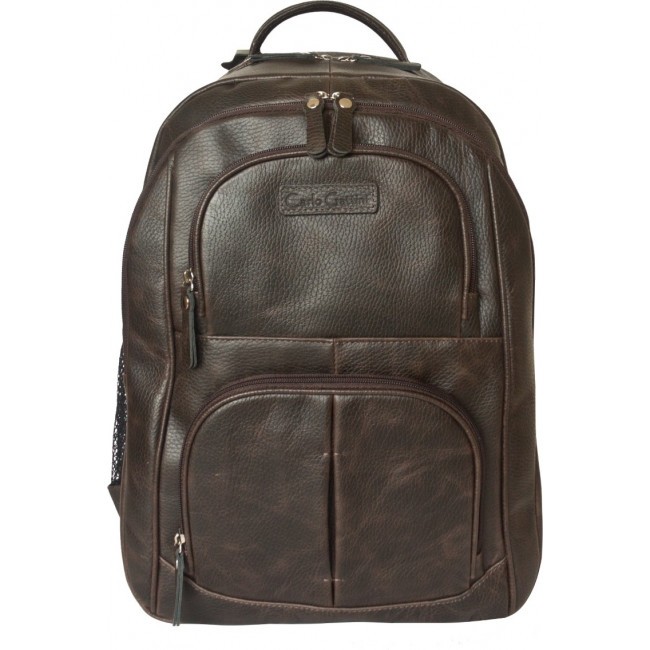 Кожаный рюкзак Carlo Gattini Rivarolo 3071-04 Темно-коричневый Brown - фото №2