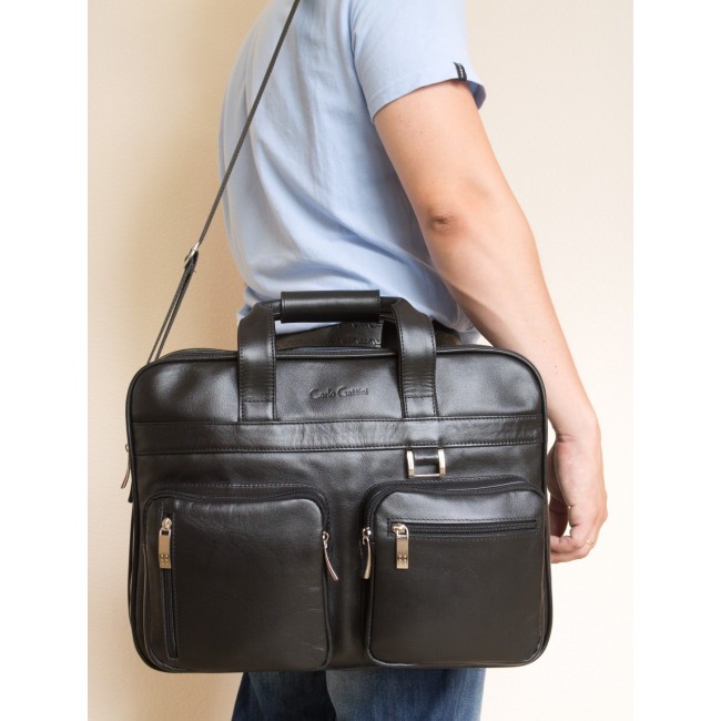 Мужская сумка Carlo Gattini Lamberto 1008-01 Черный - фото №7