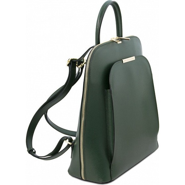 Женский рюкзак из кожи Tuscany Leather TL bag TL141631 ForestGreen - фото №2