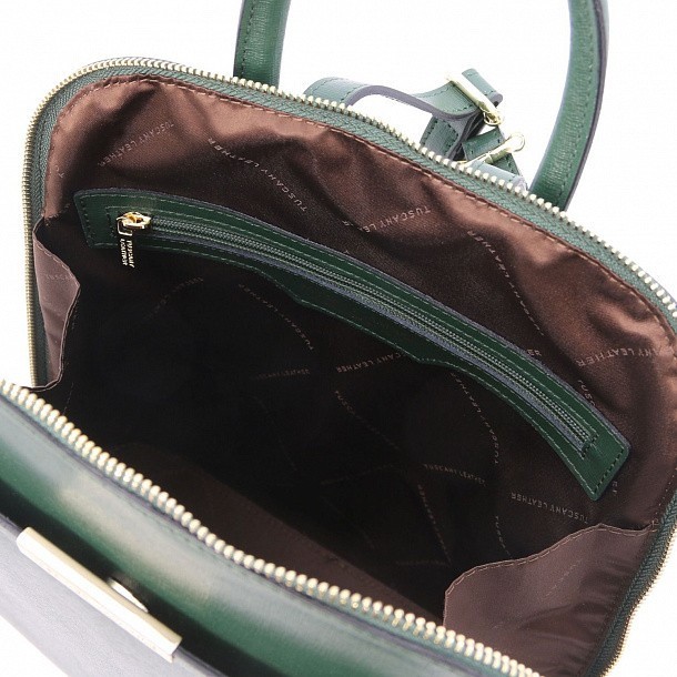 Женский рюкзак из кожи Tuscany Leather TL bag TL141631 ForestGreen - фото №6