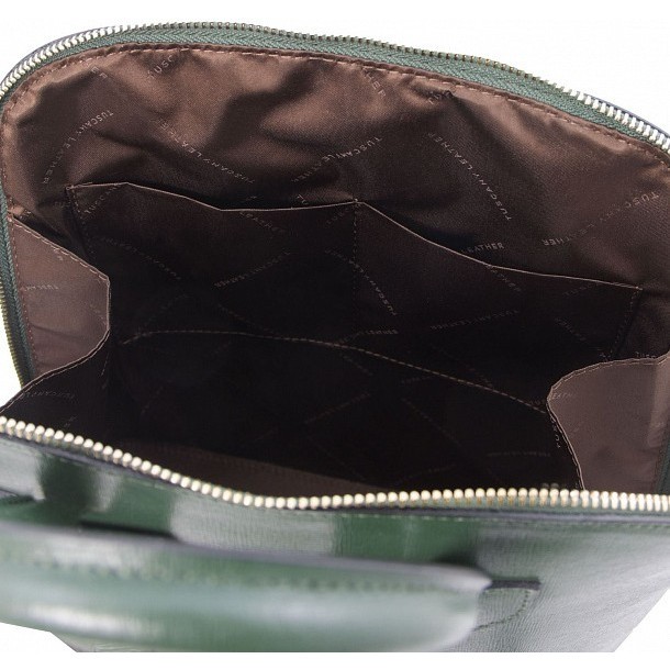 Женский рюкзак из кожи Tuscany Leather TL bag TL141631 ForestGreen - фото №7