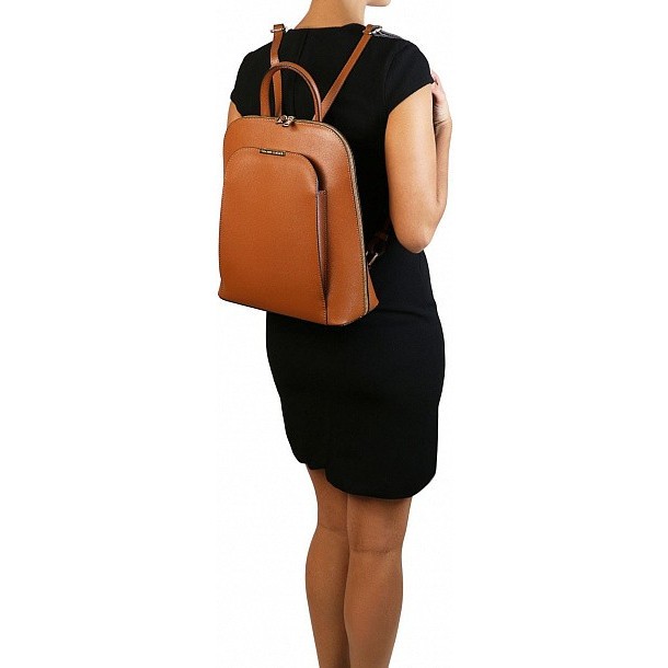 Женский рюкзак из кожи Tuscany Leather TL bag TL141631 ForestGreen - фото №11