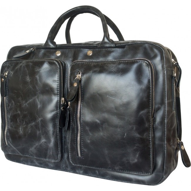 Кожаная сумка-рюкзак Carlo Gattini Ferrone 3063-05 Черный Black - фото №2