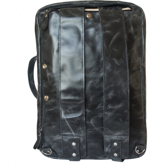Кожаная сумка-рюкзак Carlo Gattini Ferrone 3063-05 Черный Black - фото №4