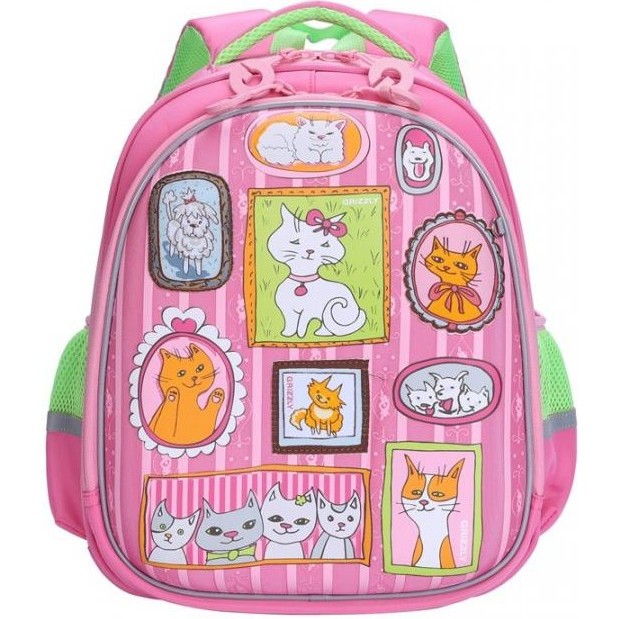 Рюкзак школьный Grizzly RAz-086-8 розовый - фото №1