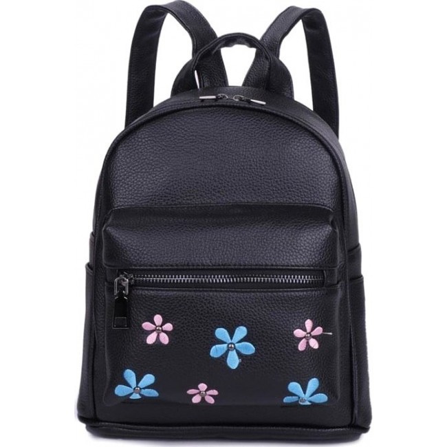 Рюкзак OrsOro DS-915 Черный с цветочками - фото №1