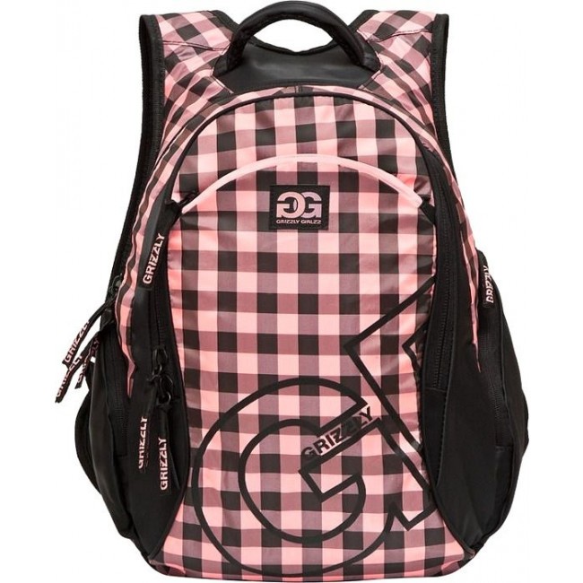 Рюкзак Grizzly RD-640-1 Черно-розовый - фото №1
