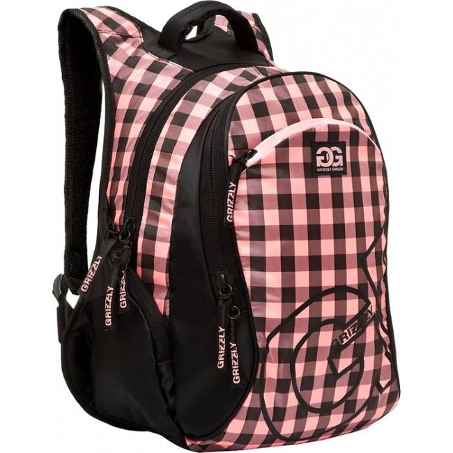 Рюкзак Grizzly RD-640-1 Черно-розовый - фото №3