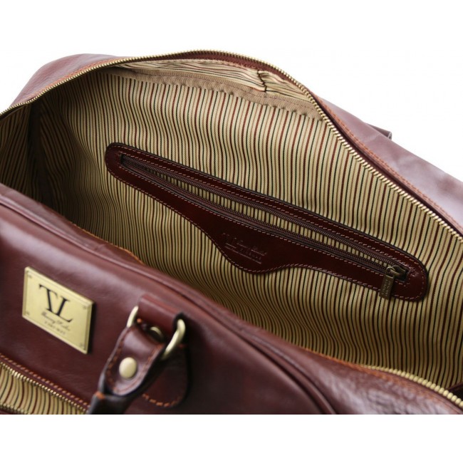 Дорожная кожаная сумка Tuscany Leather TL Voyager  большой размер TL141422 Коричневый - фото №7