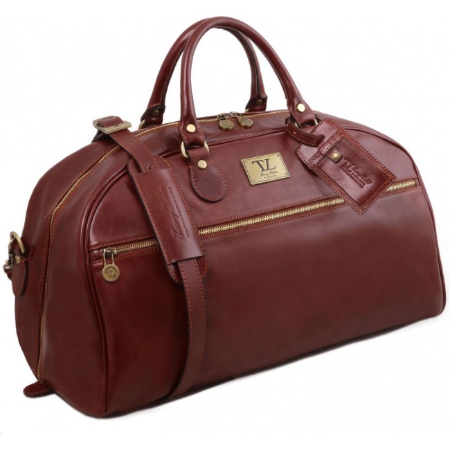 Дорожная кожаная сумка Tuscany Leather TL Voyager  большой размер TL141422 Коричневый - фото №2