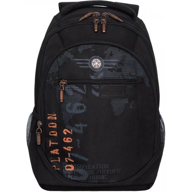 Рюкзак для подростка для школы Grizzly RU-501-1 Черный - фото №4