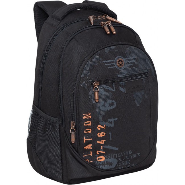 Рюкзак для подростка для школы Grizzly RU-501-1 Черный - фото №5