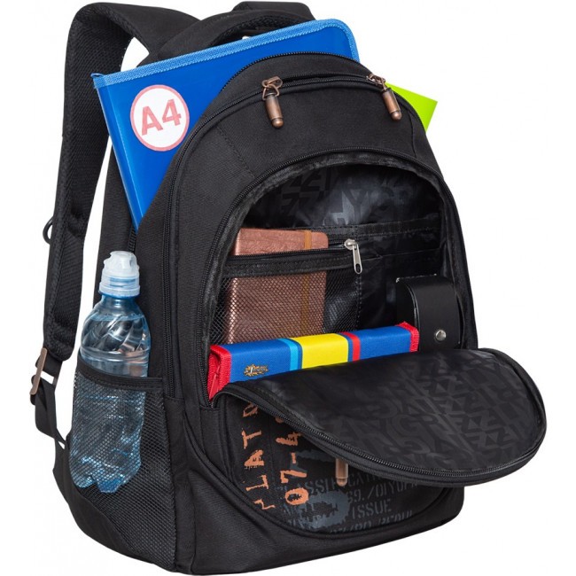 Рюкзак для подростка для школы Grizzly RU-501-1 Черный - фото №8
