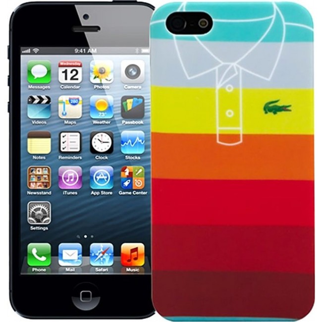 Чехол для iphone Kawaii Factory Чехол для iPhone 5/5s серия "Sports shirt" Rainbow stripes - фото №1