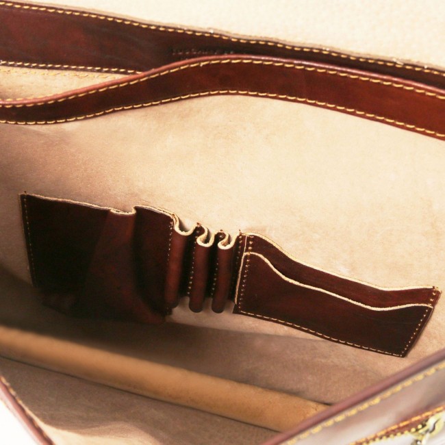 Кожаный портфель Tuscany Leather Torino TL10029 Коричневый - фото №6