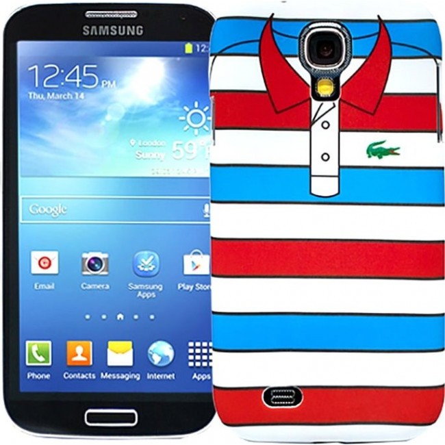 Чехол для Samsung Kawaii Factory Чехол для Samsung Galaxy S4 серия "Sports shirt" Red with blue stripes - фото №1