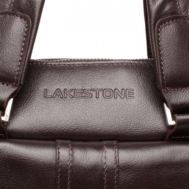 Мужская кожаная сумка Lakestone Langton Коричневый - фото №6