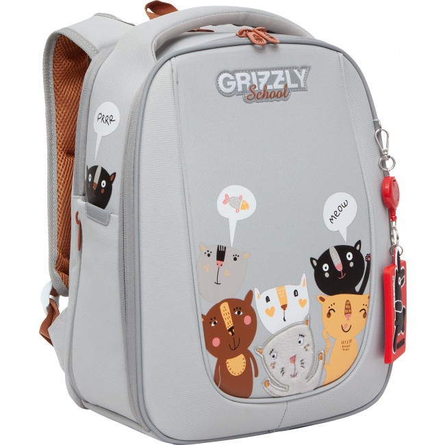 Рюкзак Grizzly RAf-192-4 серый - фото №1