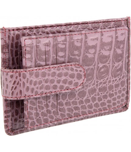 Кредитница Sergio Belotti 7401 croco pink- фото №1