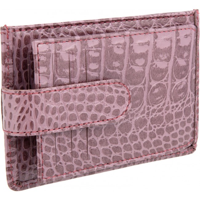 Кредитница Sergio Belotti 7401 croco pink - фото №1