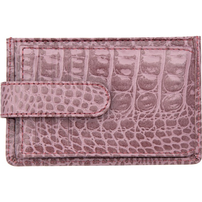 Кредитница Sergio Belotti 7401 croco pink - фото №3