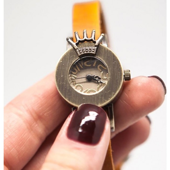 часы Kawaii Factory Часы "Crown" Оранжевые - фото №3