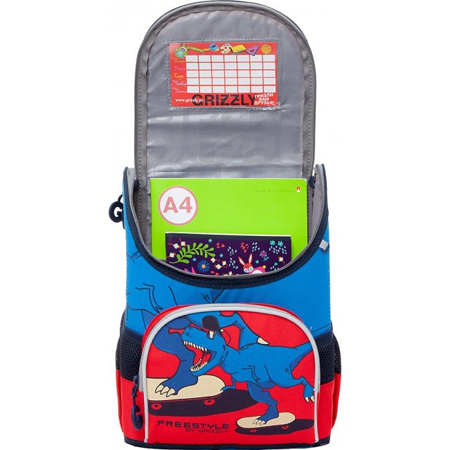 Рюкзак школьный Grizzly RAn-083-5 красный-синий - фото №5