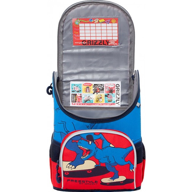 Рюкзак школьный Grizzly RAn-083-5 красный-синий - фото №6