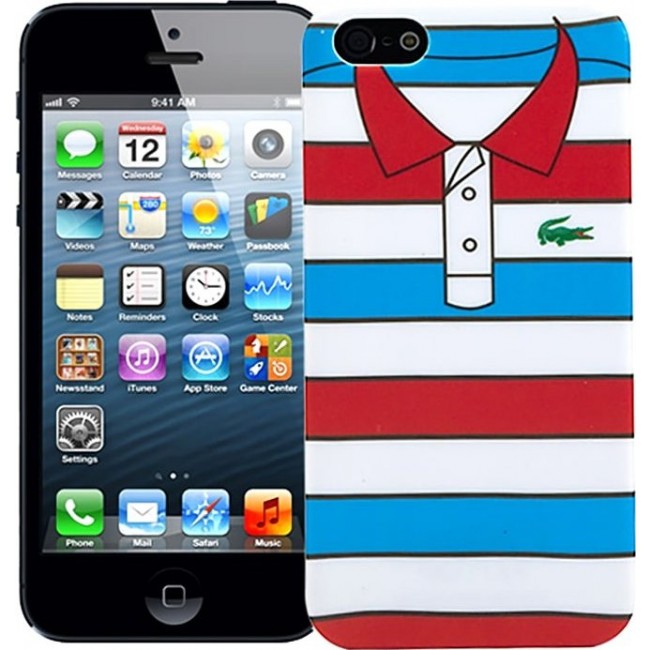 Чехол для iphone Kawaii Factory Чехол для iPhone 5/5s серия "Sports shirt" Red and white stripes - фото №1