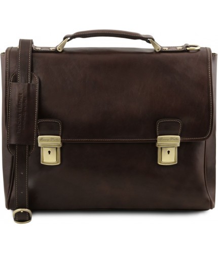Портфель для ноутбука Tuscany Leather Trieste TL141662 Темно-коричневый- фото №1