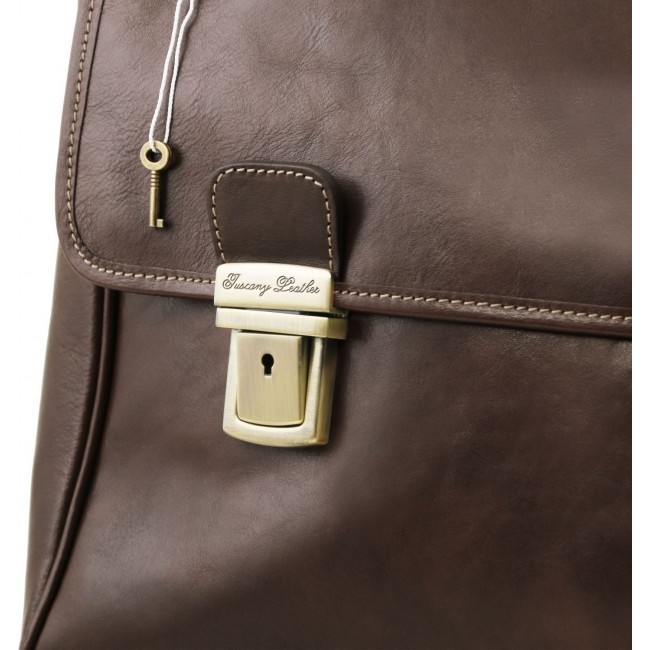 Портфель для ноутбука Tuscany Leather Trieste TL141662 Темно-коричневый - фото №5