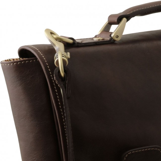 Портфель для ноутбука Tuscany Leather Trieste TL141662 Темно-коричневый - фото №6