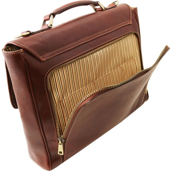 Портфель для ноутбука Tuscany Leather Trieste TL141662 Темно-коричневый - фото №9