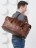 Кожаная дорожная сумка Carlo Gattini Campora 4019-84 Темно-коричневый Brown - фото №6