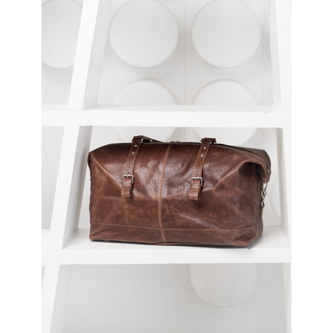 Кожаная дорожная сумка Carlo Gattini Campora 4019-84 Темно-коричневый Brown - фото №7