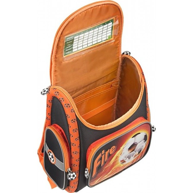 Рюкзак Grizzly RA-540-10 Футбол (черный и оранжевый) - фото №3