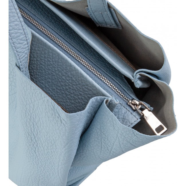 Женская сумка Sergio Belotti 6704 light blue Napoli Голубой - фото №4