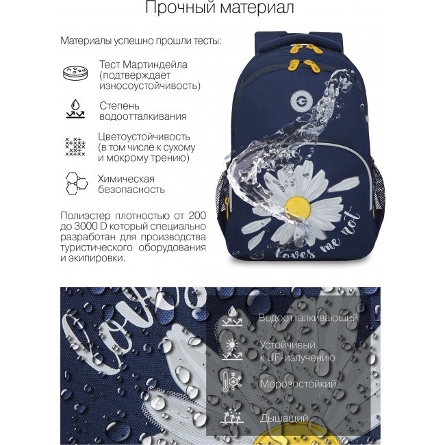 Рюкзак школьный Grizzly RG-260-2 синий - фото №9