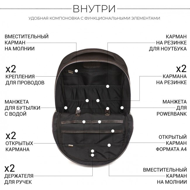 Рюкзак Brialdi Explorer Relief brown Коричневый - фото №10