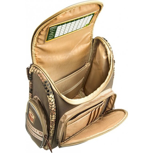 Каркасный ранец для мальчика Grizzly RA-667-9 Хаки - бежевый - фото №3
