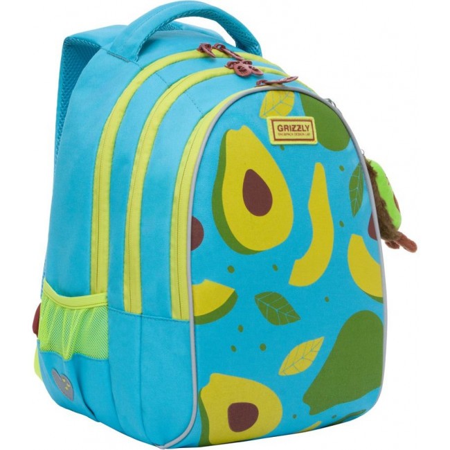 Школьный рюкзак Grizzly RG-168-1 голубой - фото №2