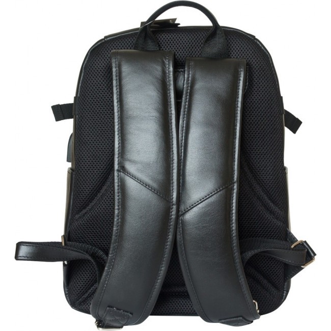 Кожаный рюкзак Carlo Gattini Falcone 3074-01 Черный Black - фото №3