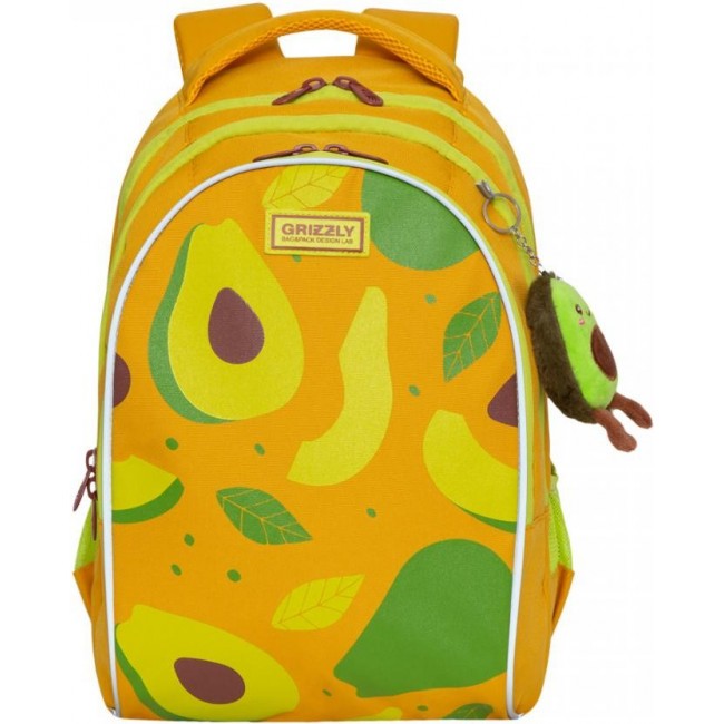 Школьный рюкзак Grizzly RG-168-1 желтый - фото №1