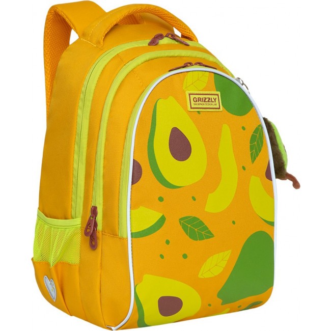 Школьный рюкзак Grizzly RG-168-1 желтый - фото №2